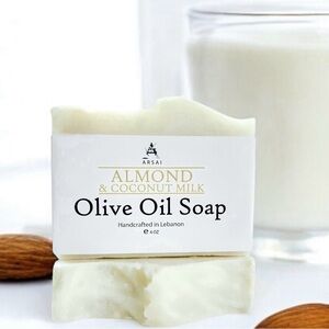 Almond & Coconut Milk Olive Oil Bar Soap - All-Natural & Handcrafted